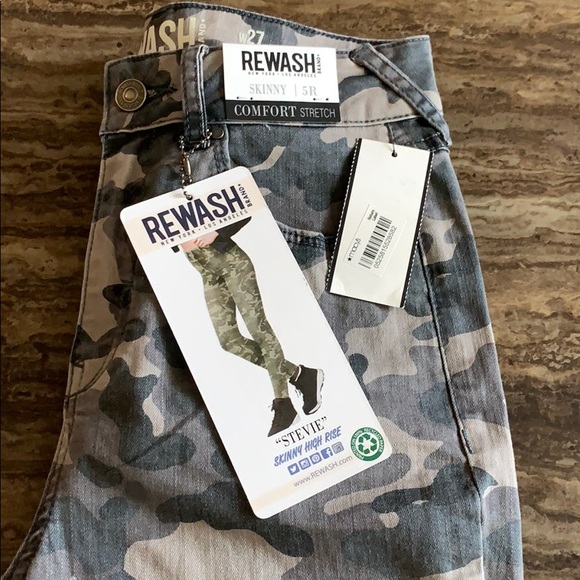 REWASH COMFORT STEVIE SKINNY CAMO STRETCH 5R - Picture 8 of 8